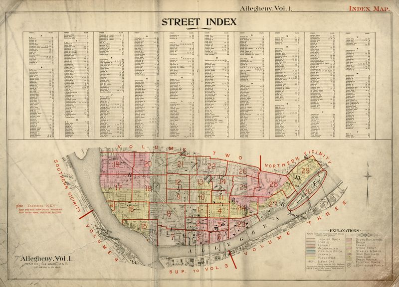 1907 Hopkins atlas, Allegheny, vol. 1, index map.jpg